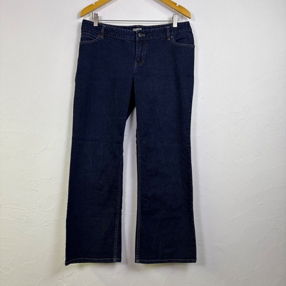 J Jill Bootcut Jeans Women 14 Petite Dark Wash Stretch Denim Classic Casual